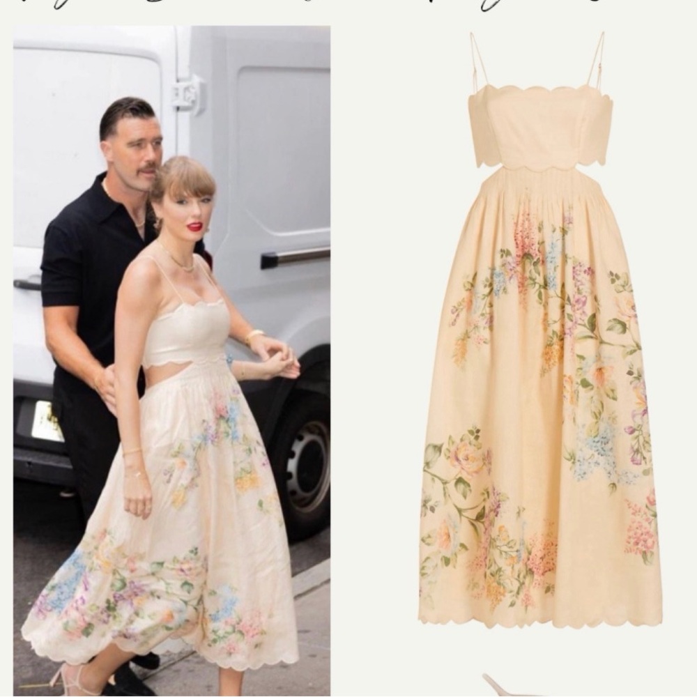 Josephine Floral Scalloped Dress